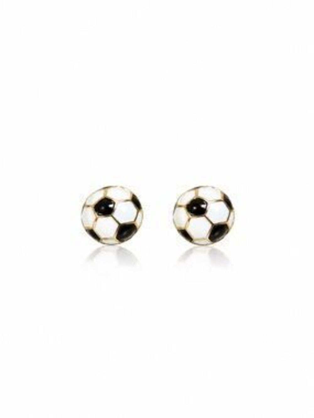 Soccer Ball Stud Earrings - White and Black